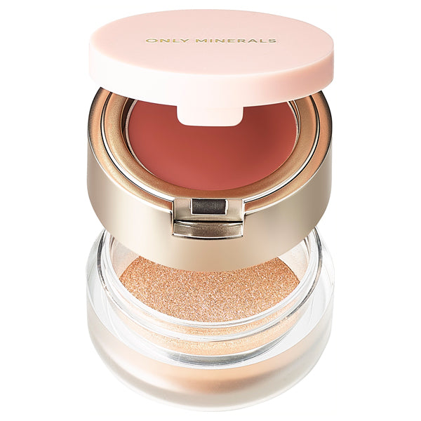 ONLY MINERALS Mineral Colors Eyeshadow Duo, 02 Peach Coral, 0.5g。1.8g