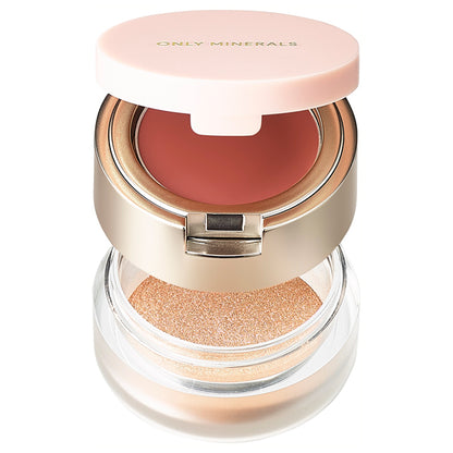 ONLY MINERALS Mineral Colors Eyeshadow Duo, 02 Peach Coral, 0.5g。1.8g