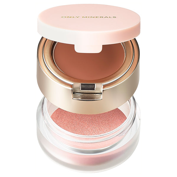 ONLY MINERALS Mineral Colors Eyeshadow Duo, 01 Conch Shell, 0.5g。1.8g