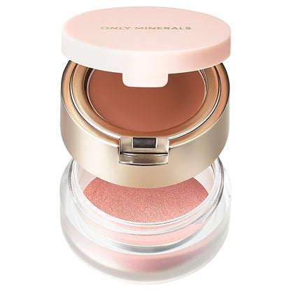 ONLY MINERALS Mineral Colors Eyeshadow Duo, 01 Conch Shell, 0.5g。1.8g