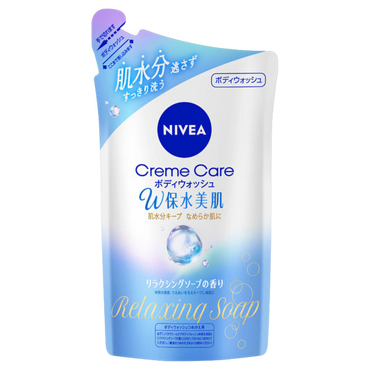 NIVEA Cream Care Body Wash Double Moisture Retention Beautiful Skin, Refill, 350ml, Relaxing Soap Scent