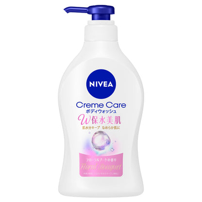 NIVEA Cream Care Body Wash Double Moisture Retention Beautiful Skin, 470ml, Floral Bouquet Scent