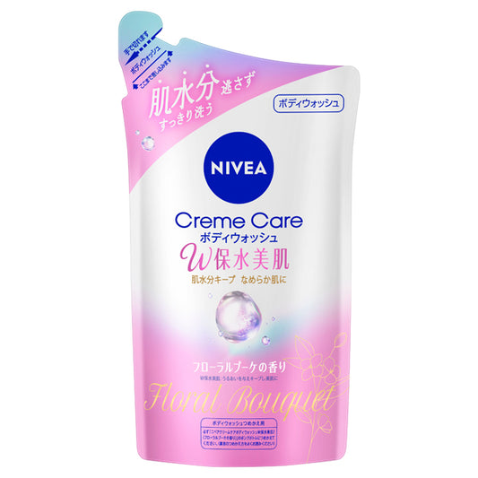 NIVEA Cream Care Body Wash Double Moisture Refill, 350ml (Floral Bouquet)