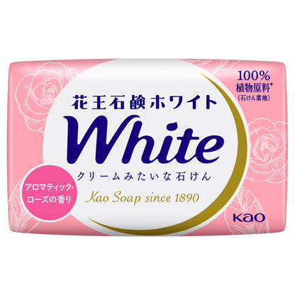 Kao White Soap Regular Size (Aromatic Rose), 6 Pieces