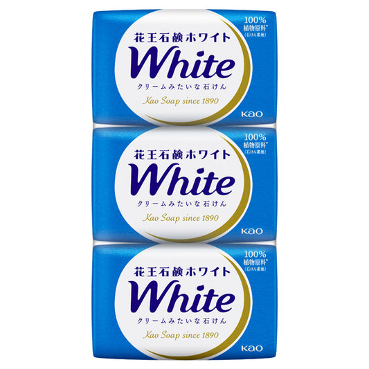 Kao White Soap Regular Size, 3 Pieces