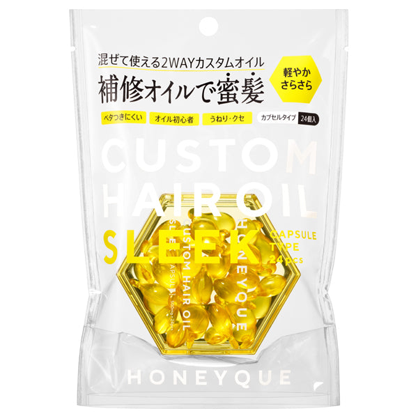 Bottleworks Honeyk Deep Repair Custom Hair Oil Sleek, Large Capsule Type, 500mg x 24 capsules