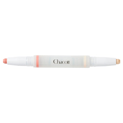 Chacott COSMETICS Double Multi Crayon, 423 Candle Peach x Shell Pink, 1.6g