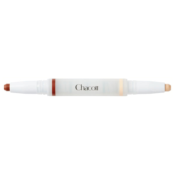 Chacott COSMETICS Double Multi Crayon, 421 Light Sequoia x Sun Kiss, 1.6g