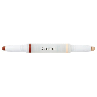 Chacott COSMETICS Double Multi Crayon, 421 Light Sequoia x Sun Kiss, 1.6g
