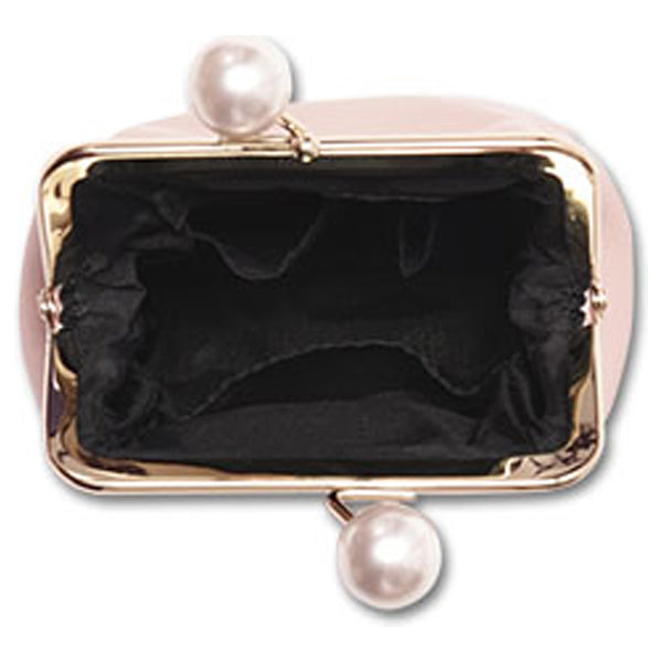 Mary Quant Emboss Daisy Pearl Gamaguchi Multi Pouch (Pearl Pink)