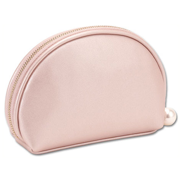 Mary Quant Emboss Daisy Pearl Round Pouch (Pearl Pink)