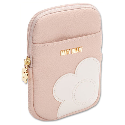 Mary Quant Shrink Daisy Patch Lip Pouch, Pink, H12.5 x W9 x D2.5cm