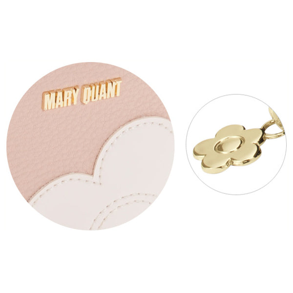 Mary Quant Shrink Daisy Patch Lip Pouch, Pink, H12.5 x W9 x D2.5cm
