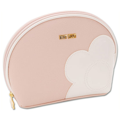 Mary Quant Shrink Daisy Patch Round Pouch L, Pink, H13 x W18 x D6cm