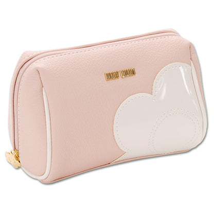 Mary Quant Shrink Daisy Patch Oval Pouch, Pink, H10 x W15 x D8cm