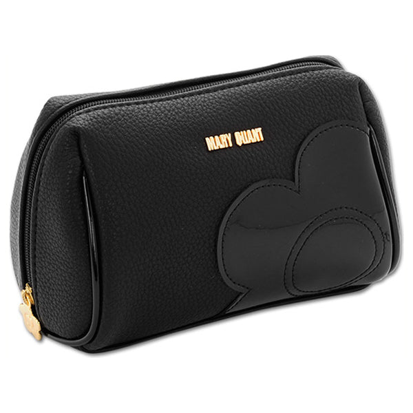 Mary Quant Shrink Daisy Patch Oval Pouch (Black)