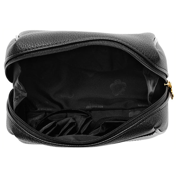 Mary Quant Shrink Daisy Patch Oval Pouch (Black)