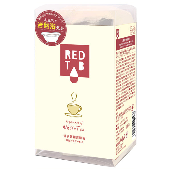 RED TAB Far-Infrared Carbonated Bath Salts (White Tea), 6 Tablets