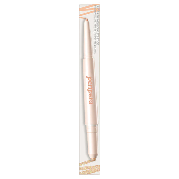 PERIPERA Sugar Twinkle Duo Eye Stick, 02 Shimmering Dandelion, Brightener 0.23g,Shimmer 0.55g
