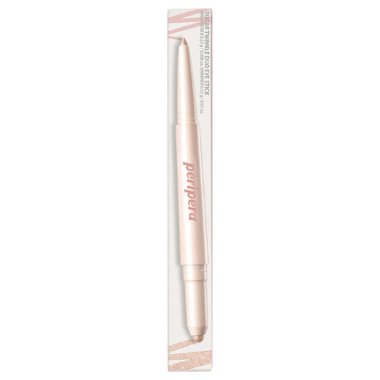 PERIPERA Sugar Twinkle Duo Eye Stick, 01 Dewy Nude, Brightener 0.23g,Shimmer 0.55g
