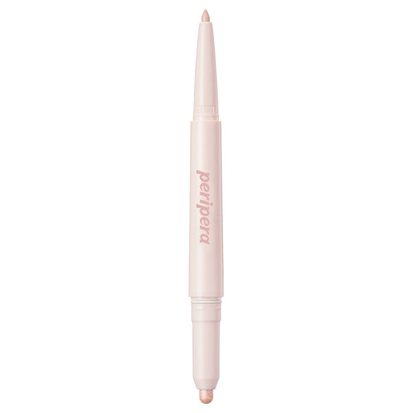 PERIPERA Sugar Twinkle Duo Eye Stick, 01 Dewy Nude, Brightener 0.23g,Shimmer 0.55g