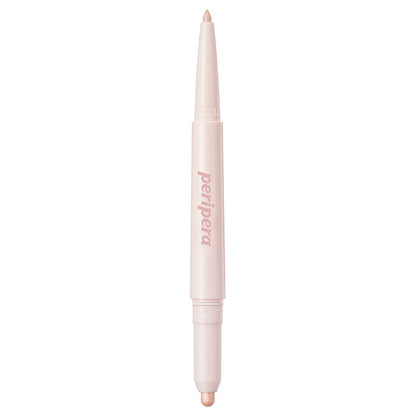 PERIPERA Sugar Twinkle Duo Eye Stick, 01 Dewy Nude, Brightener 0.23g,Shimmer 0.55g
