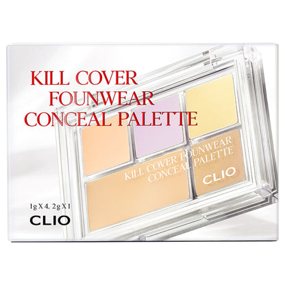 CLIO Kill Cover Fanwear Conceal Palette (01 Pure Joy)×4 + 2g×1