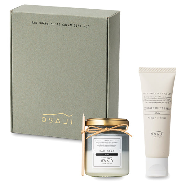 OSAJI Low Soap & Multi Cream Gift Set, 100g, 50g, Fragrance-free