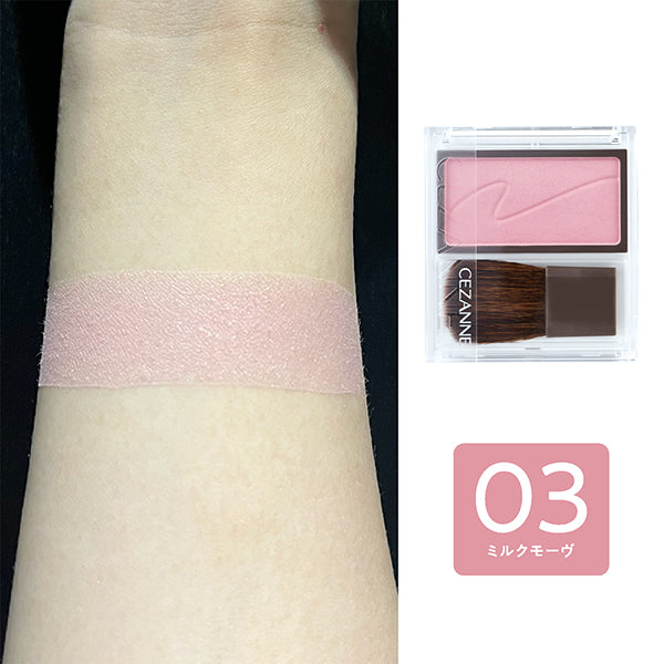 CEZANNE Cheek Blush, 03 Milk Mauve, 2.2g