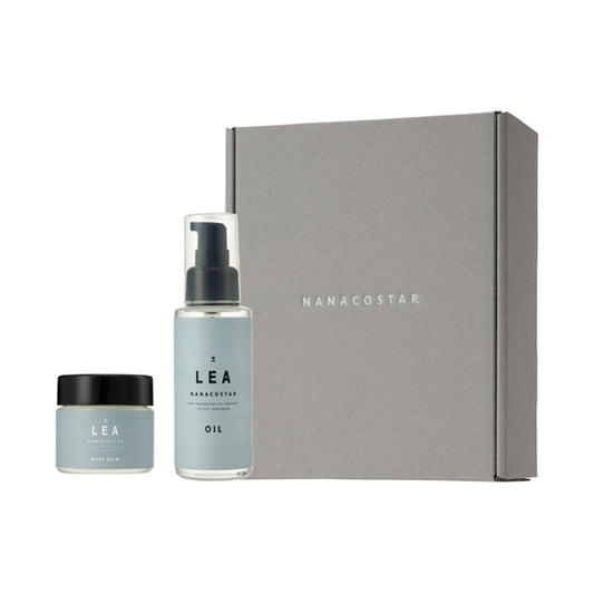 LEA Makeup Balm & Hair Oil Gift Box Set, 45g + 100ml, Smooth & Moisturizing, Orange Bergamot