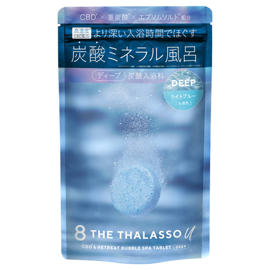 Eight the Thalasso You CBD & Retreat Bubble Spa Bath Tablets, Deep, 40g x 6 tablets, Musky Soap Scent