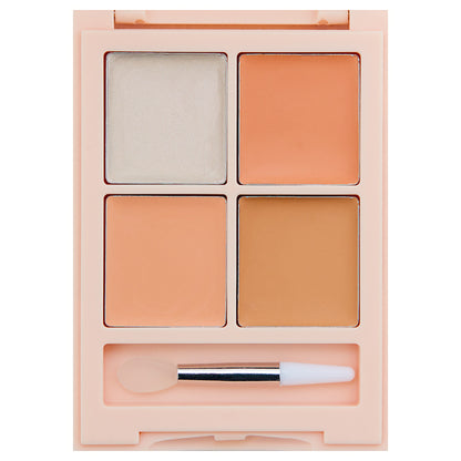 Kirei＆co. Tone Up & Cover Concealer Palette, 01 Pink Beige, 8g