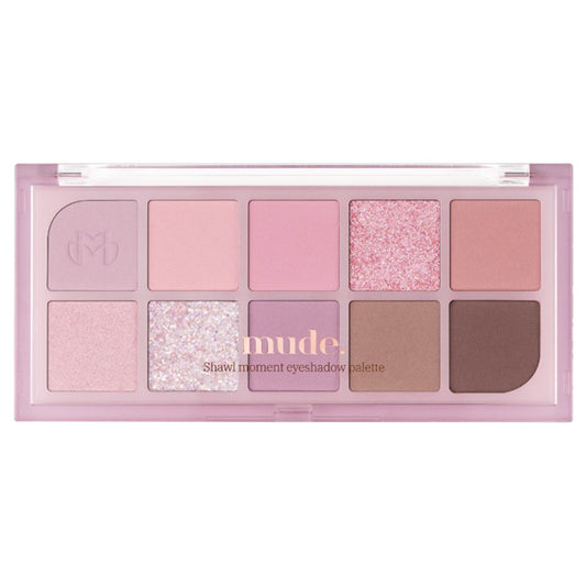 mude Shawl Moment Eyeshadow Palette, 04 Lilac Moment, 7g x 10 types