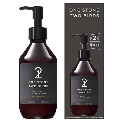 ONE STONE TWO BIRDS Facial Cleanser & Mask Black Premium, 150ml