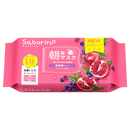 Saborino Morning Mask High Moisture Type N (Mixed Berry), 30 Sheets