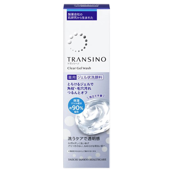 Transino Medicated clear gel wash, 110g, Moisturizing, Fragrance-free
