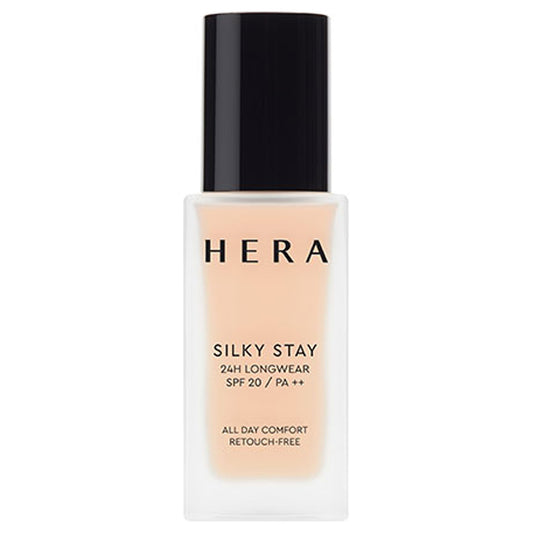 HERA Silky Stay 24H Longwear Foundation EX (Renewed) SPF20 – 21N1 Vanilla, 30g