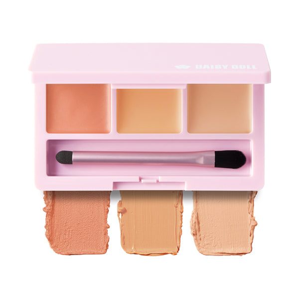 DAISY DOLL by MARY QUANT Concealer palette, R-02 Warm Beige, 6.9g (2.3g x 3 colors)