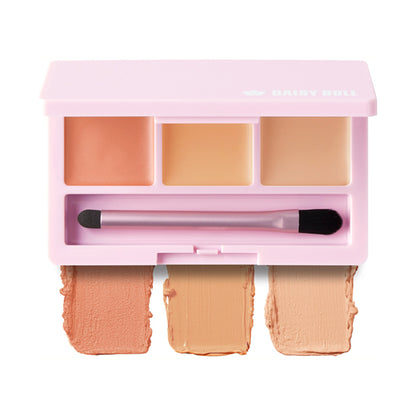 DAISY DOLL by MARY QUANT Concealer palette, R-02 Warm Beige, 6.9g (2.3g x 3 colors)