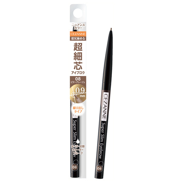 CEZANNE Ultra-fine tip eyebrow, 08 Bitter Greige, 0.02g