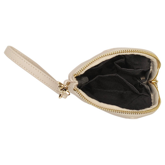 Mary Quant Simple Emboss Daisy Multi Pouch (Beige)