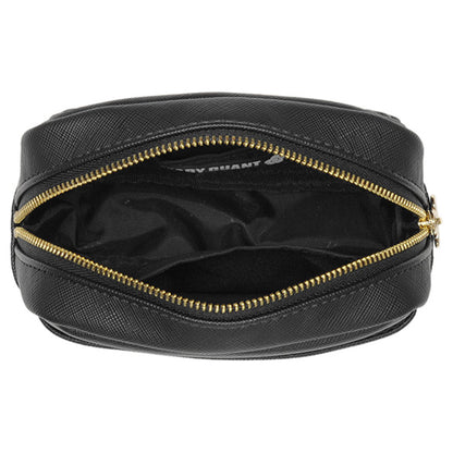 Mary Quant Simple Emboss Daisy Mini Pouch (Black)