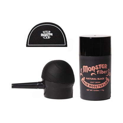 hair monster lab Monster Fiber (Natural Black) No Spray, 12g