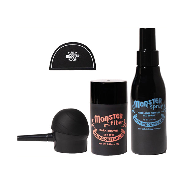 hair monster lab Monster Fiber Set (Dark Brown), 12g + 100ml