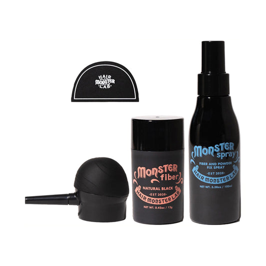 hair monster lab Monster Fiber Set (Natural Black), 12g + 100ml
