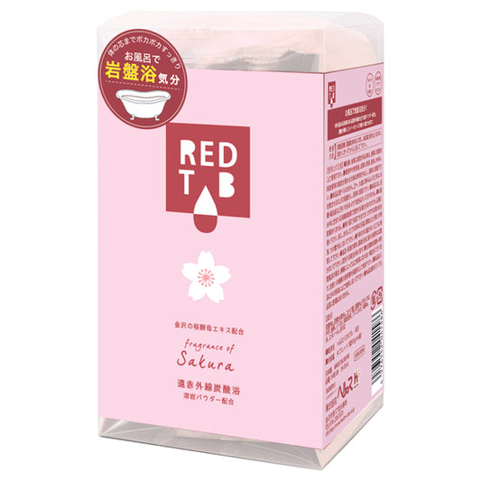 RED TAB Far-Infrared Carbonated Bath Salts (Sakura), 6 Tablets