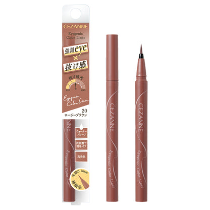 CEZANNE Eyegenic Color Liner, 20 Rosy Brown, 0.4ml