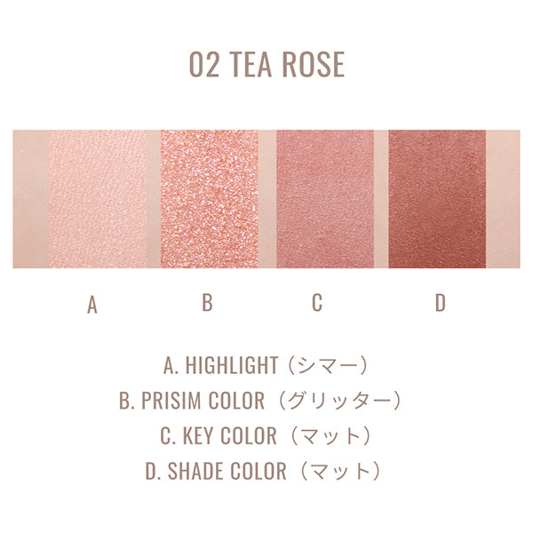 Ririmew In the Mirror Eye Palette, 02 Tea Rose, 8g