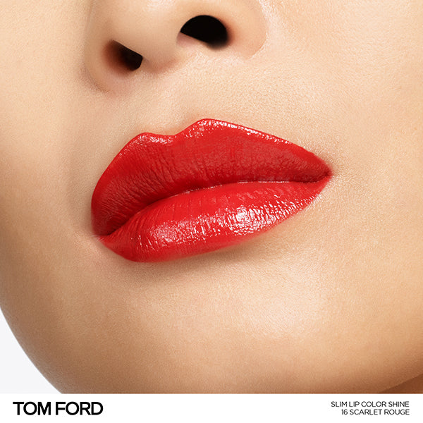 Tom Ford Beauty Slim Lip Color Shine, 16 Scarlet Rouge, 0.9g