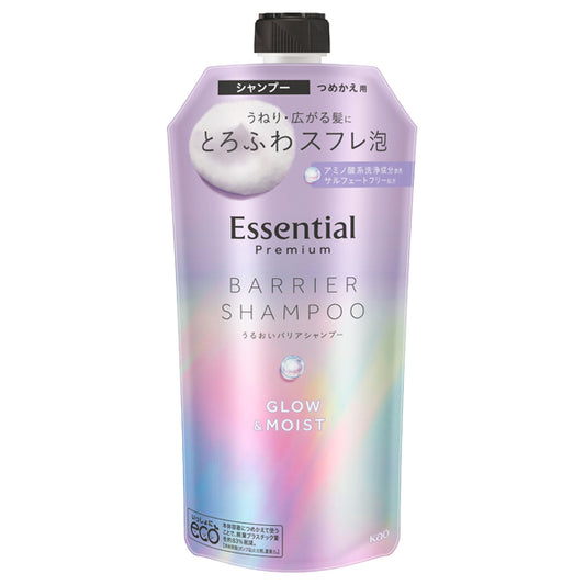 Essential Premium Moisture Barrier Shampoo Glow & Moist, Refill, 340ml, Floral Luxe Scent